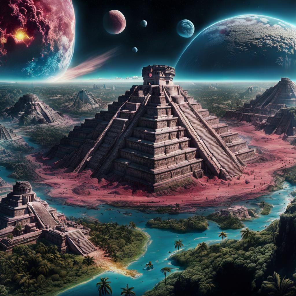 Ancient Mayan Candyland Ruins from Space