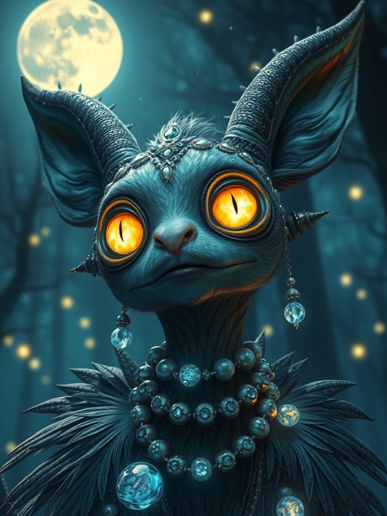 Haunting Creature Portrait in Fantasy Realism