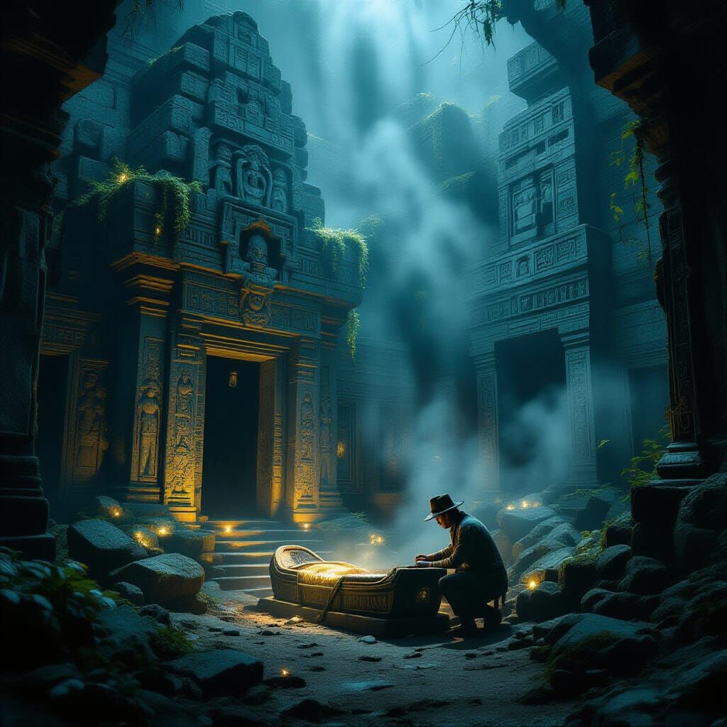 Archaeologist Uncovers Ancient Temple Ruins in Dark Fantasy ...