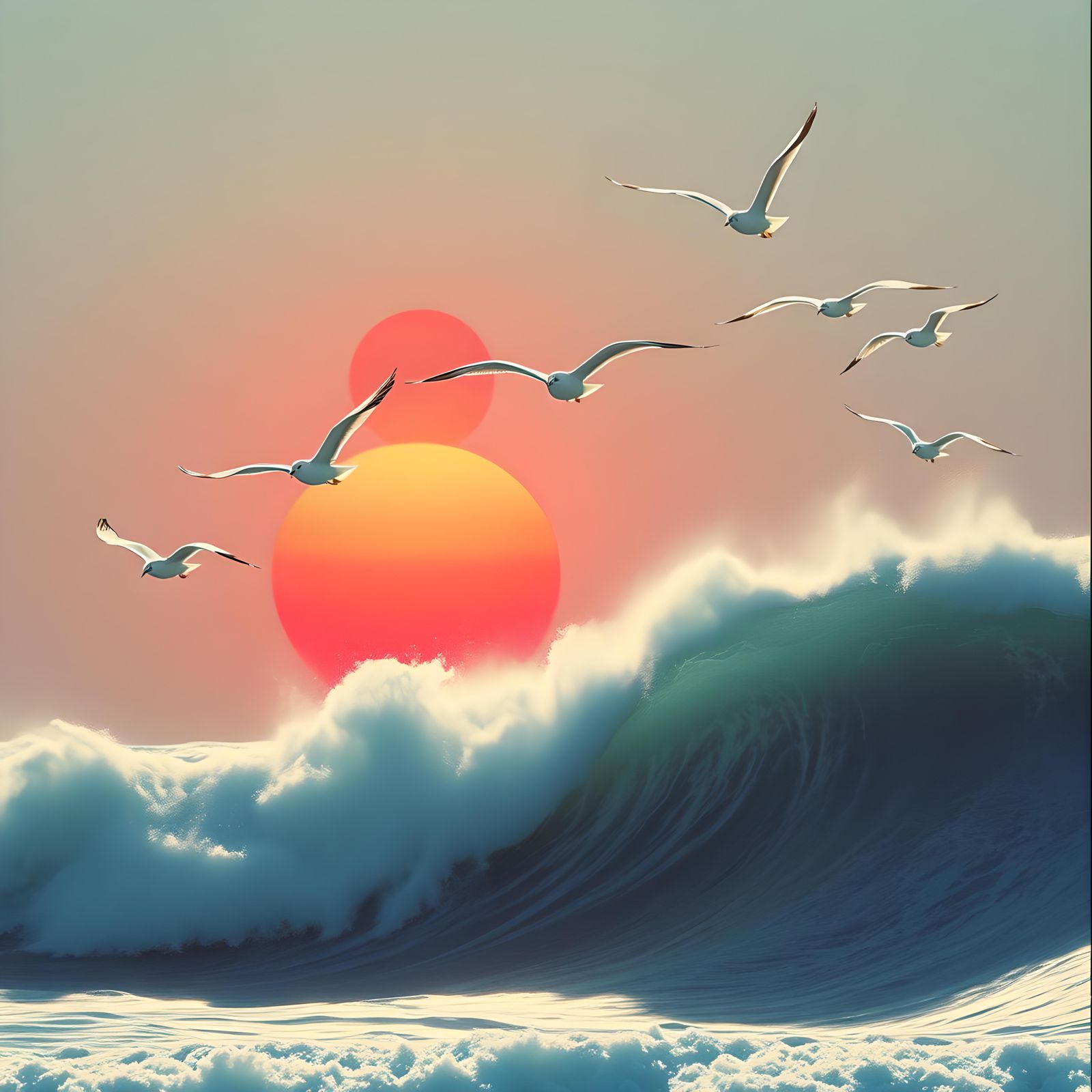 Great Wave off Kanagawa: Cinematic Film Still