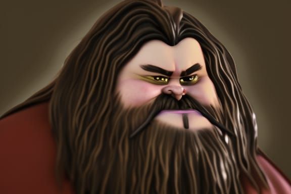 Epic Poorly Drawn Hagrid Casting Spells