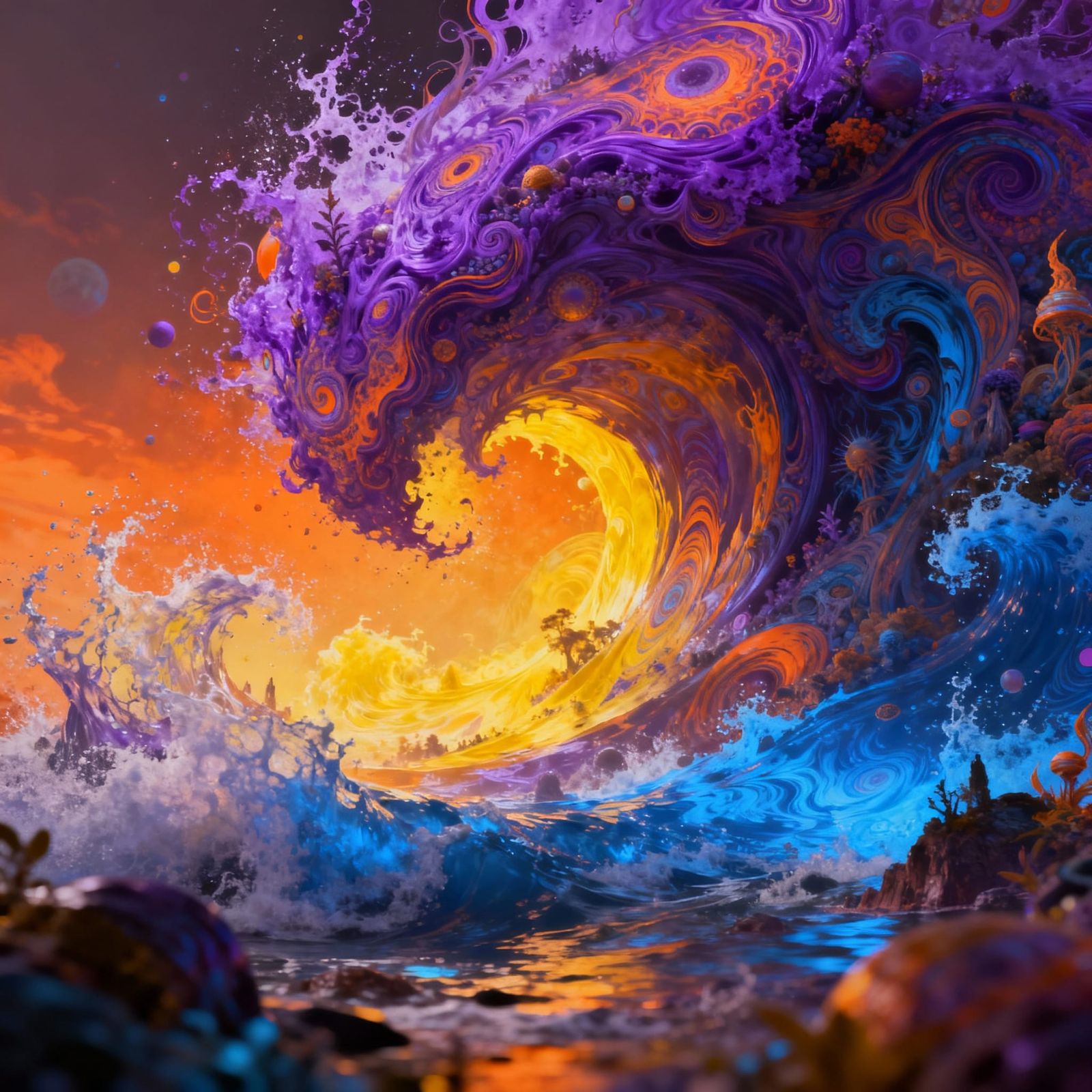 Psychedelic Mayhem Matte Painting