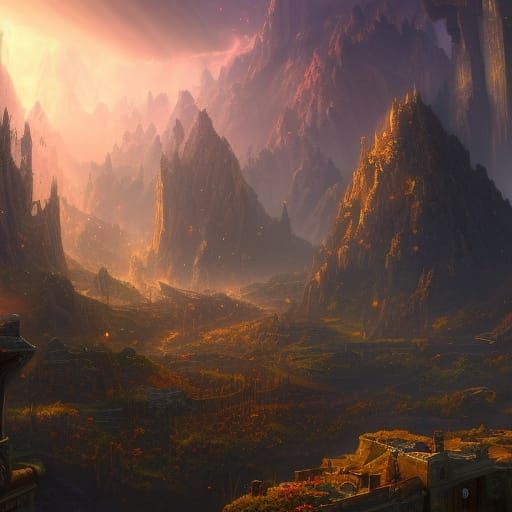 Fantastical Matte Painting with Intricate Details