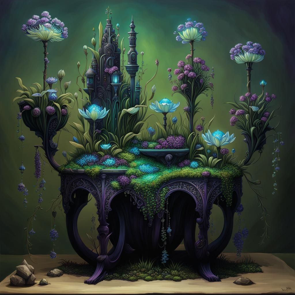 Bioluminescent Spring Twilight in Fantasy Gaming World