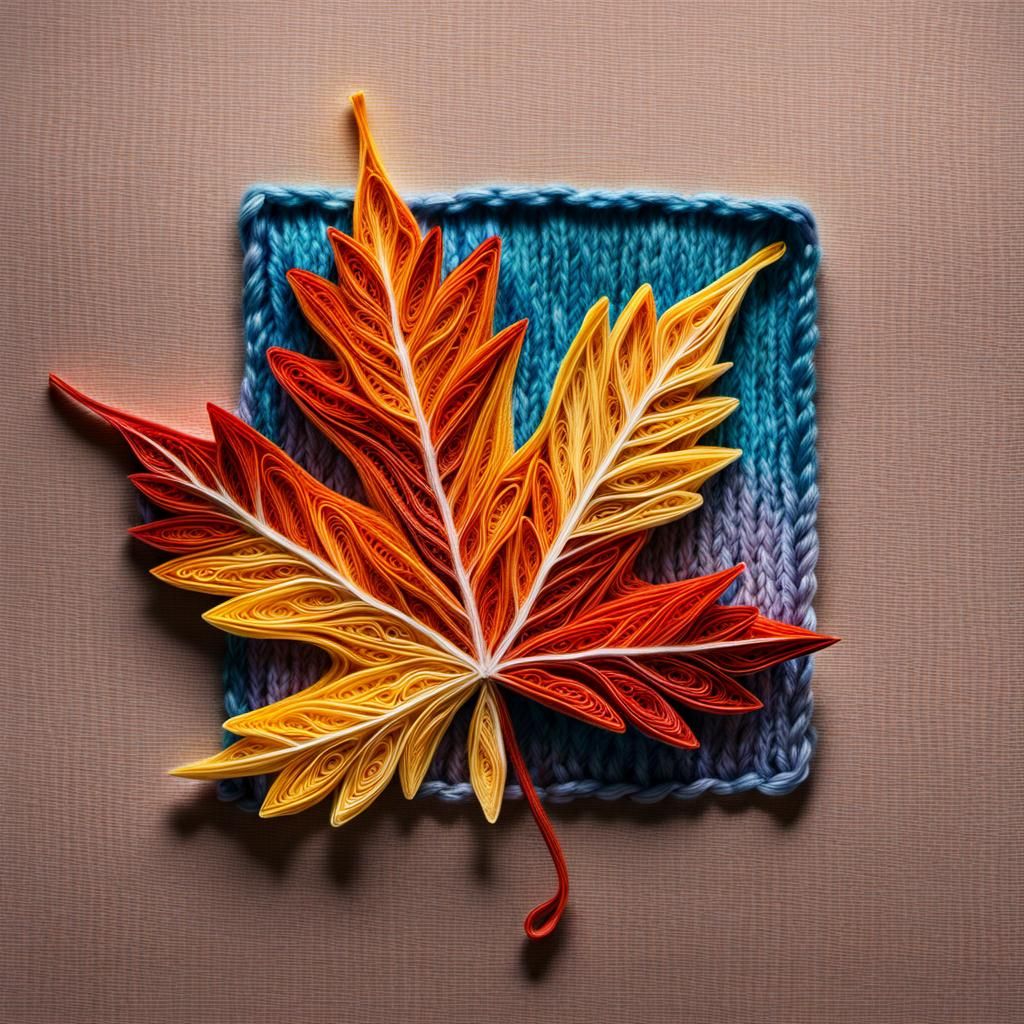 A dry maple leaf