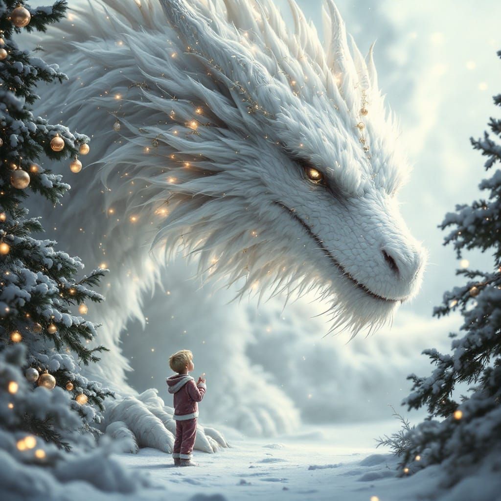 Boy and Dragon Christmas Wonder