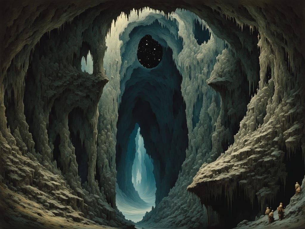 Infinite Stalactite Cave Unveils Starry Sky