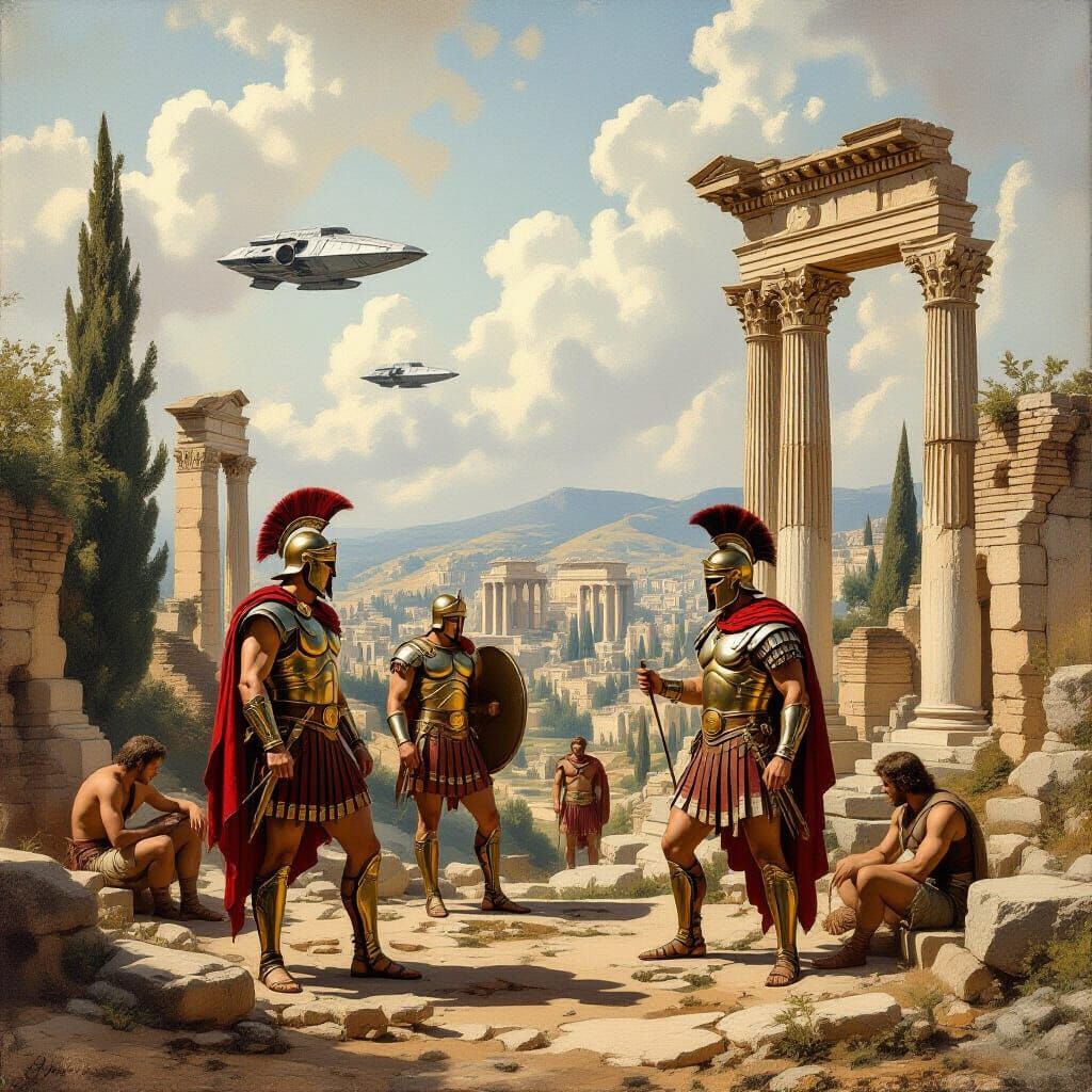 Gladiators in Ruins: An 18th-Century Landscape