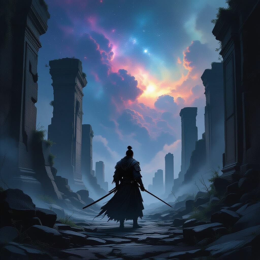 Lone Samurai in Cosmic Ruins
