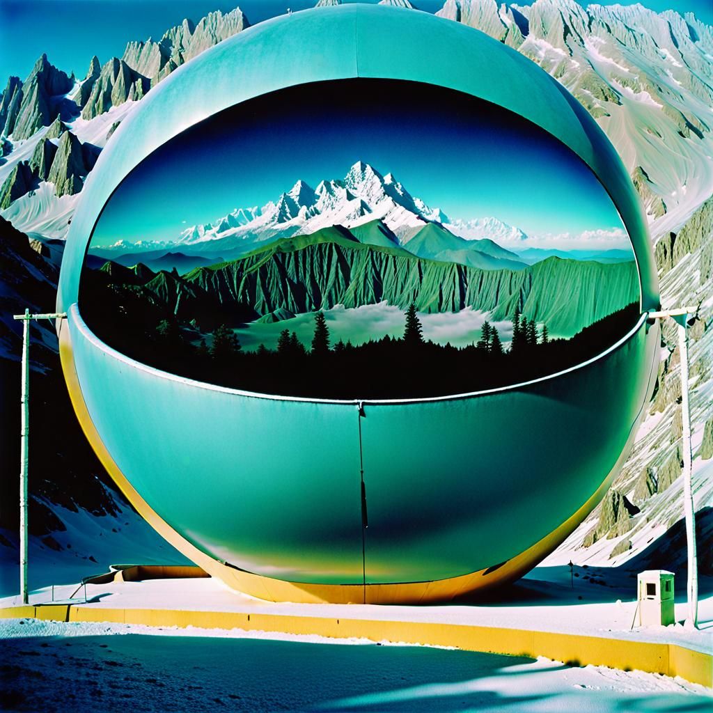 Stargate to Fantasy Mountains in 90s Style