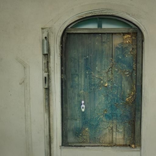 A small blue door in the wall