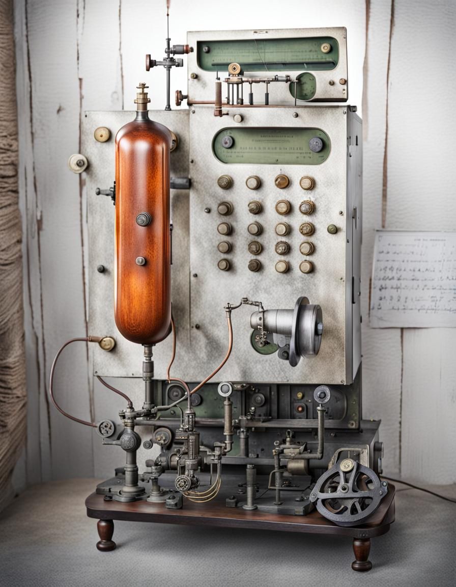 Steampunk Voice Transfer Machine: Antique Technology