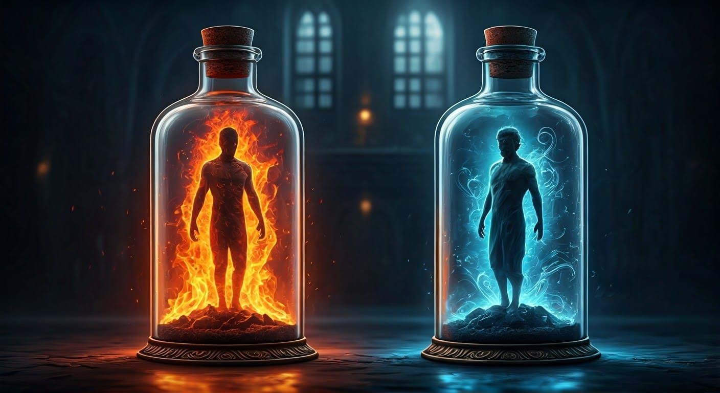 Ethereal Elements: Ghostly Spirits in Bottled Elements
