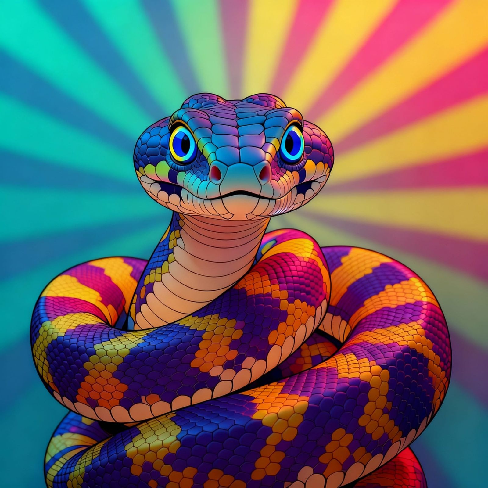 Hypnotized Indian Rock Python in Jewel Tones