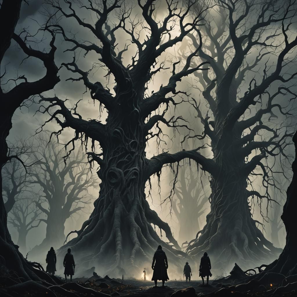 Dark Fantasy Creatures Lurking in Shadows