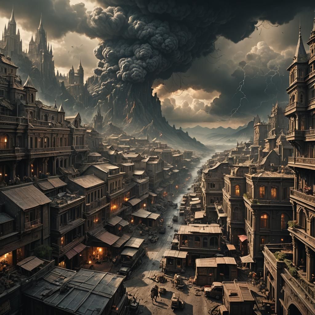 Dramatic Digital Matte Painting of Passing Rage