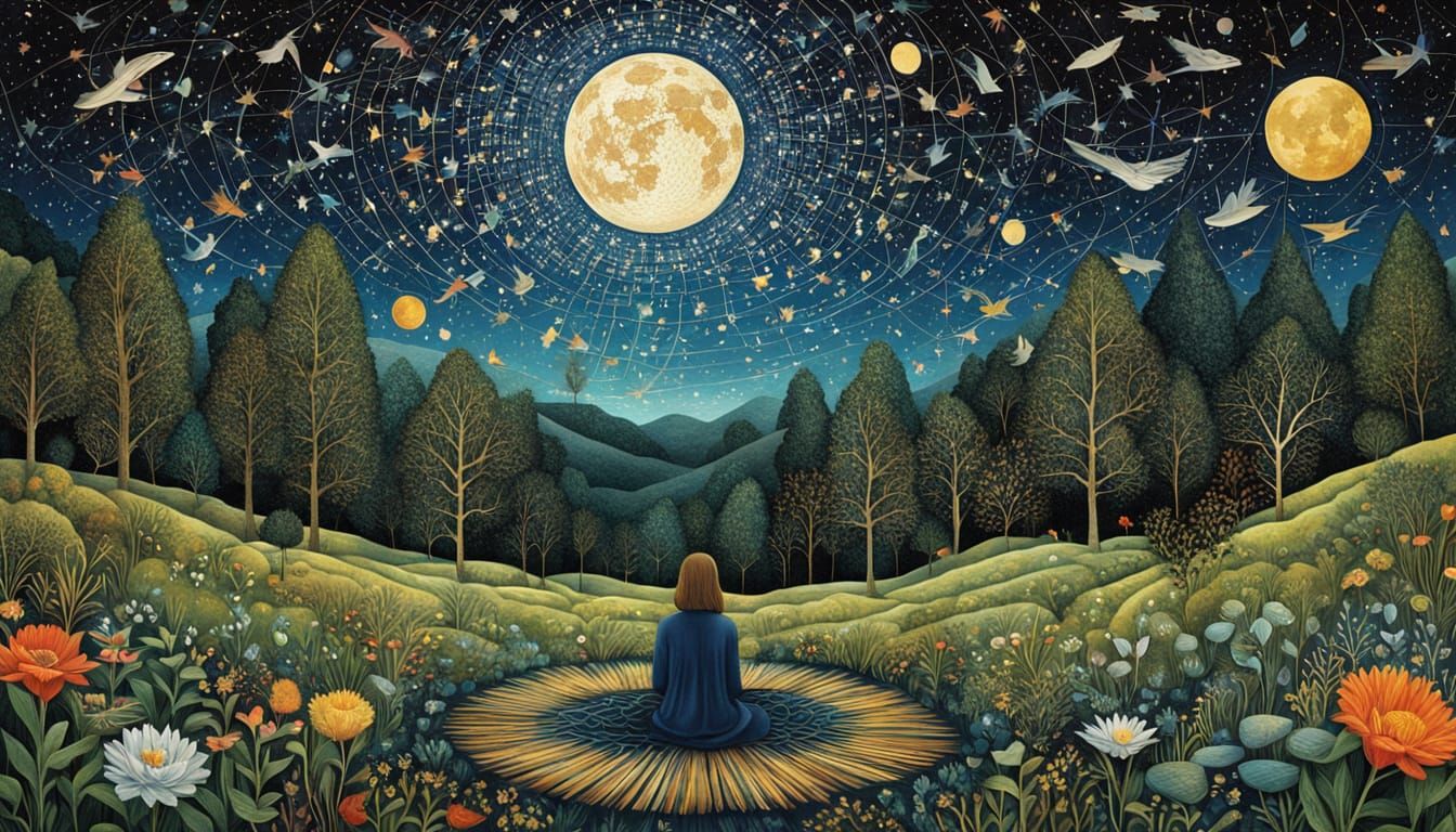 Ethereal Bio Art Collage in Digital Style