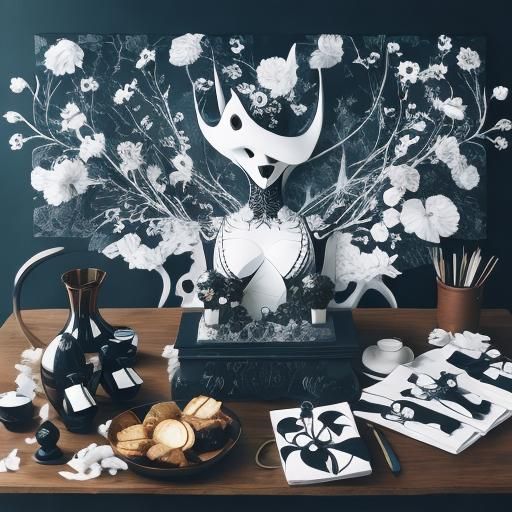 Monochrome Image Generated by AI