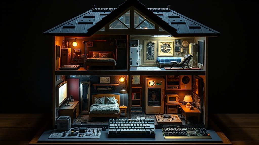 Miniature Industrial Abode of Whimsical Wonder