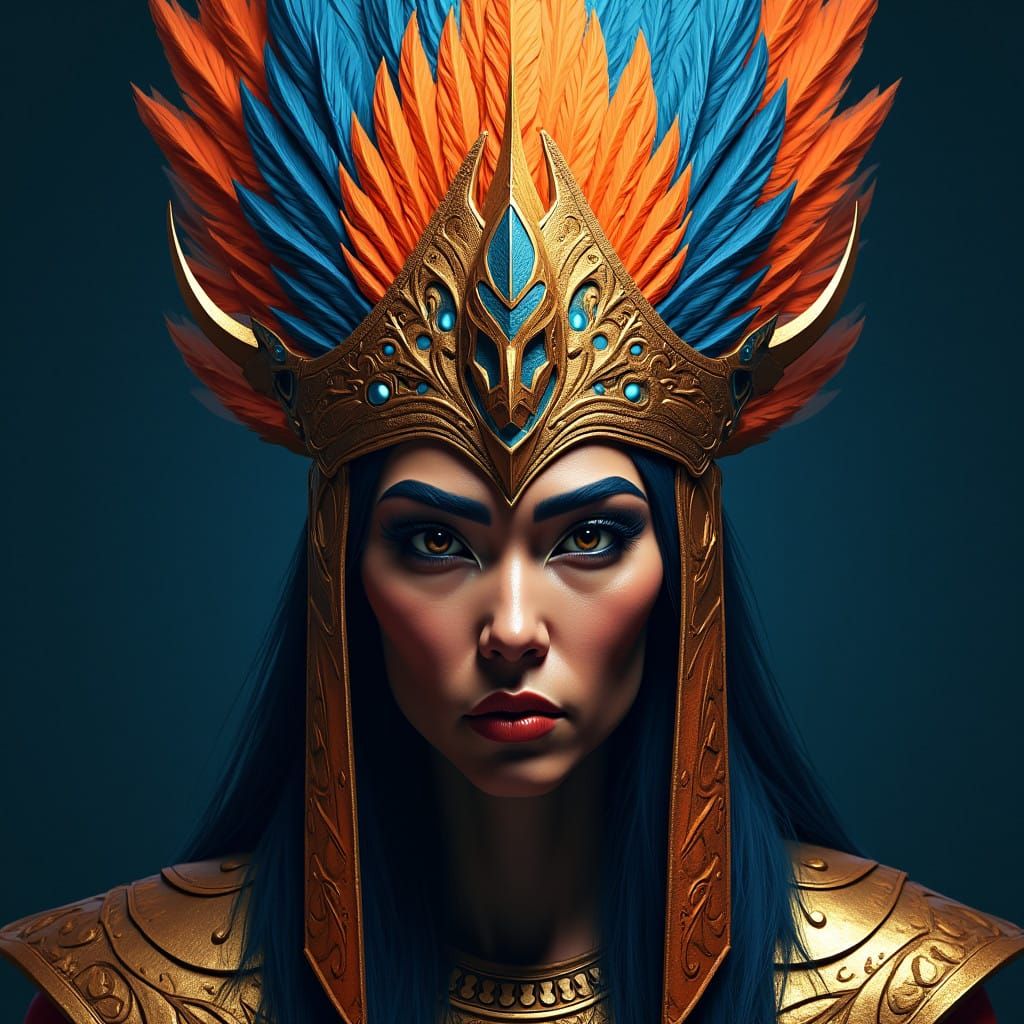 Mesopotamian Royalty in Ornate Headdress