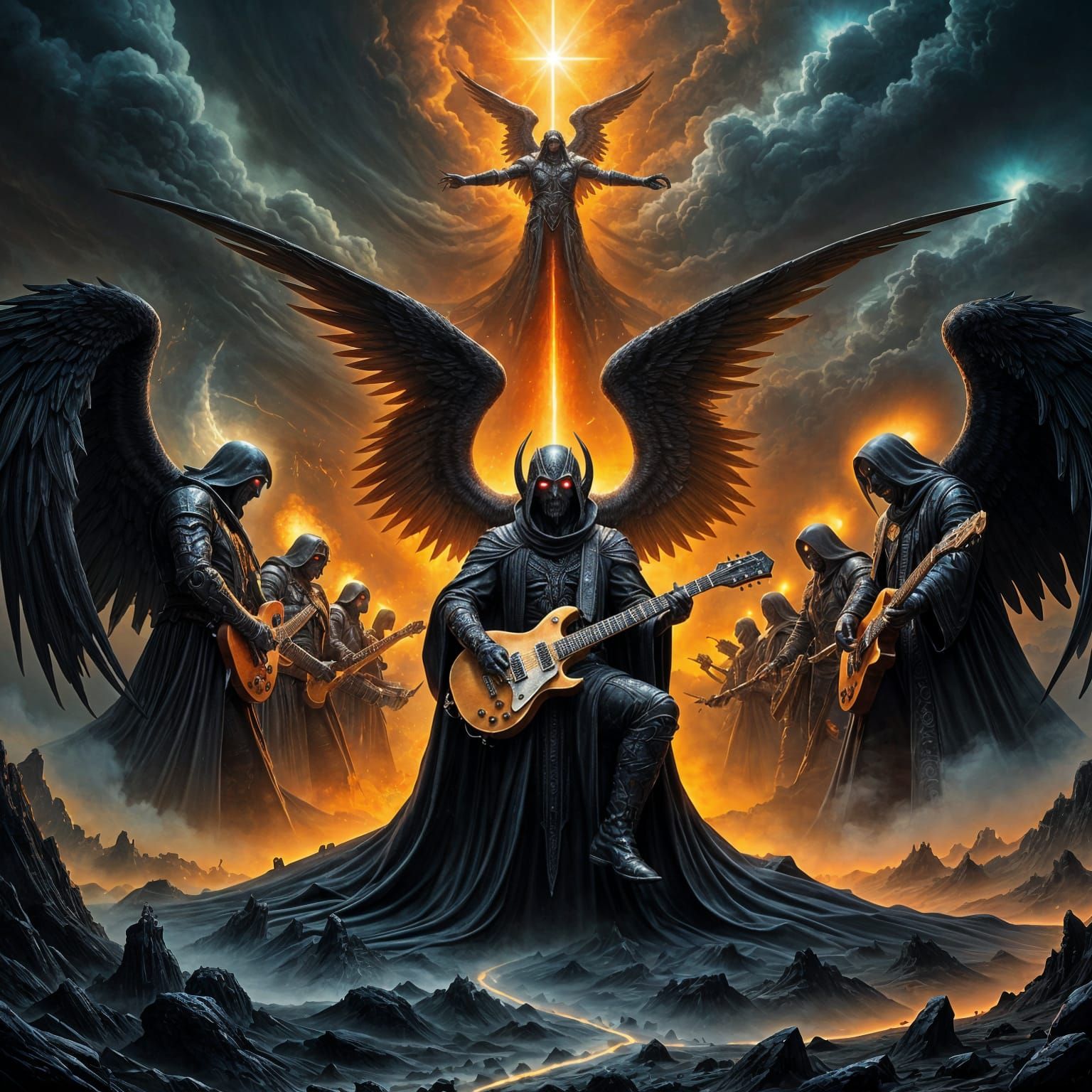 Angelic Heavy Metal Judgment: Digital Matte Painting