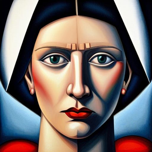 Saint Helena Icon in Suprematism Style