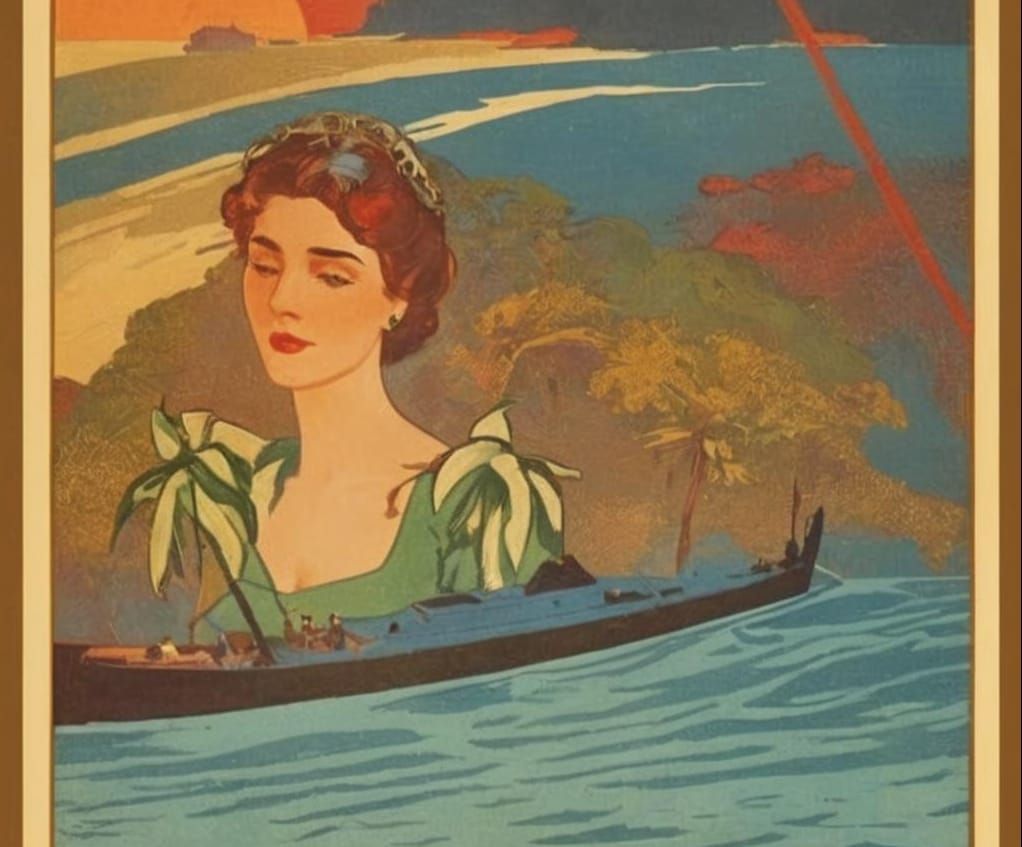 Mombasa Romance Travel Poster from the 1960s