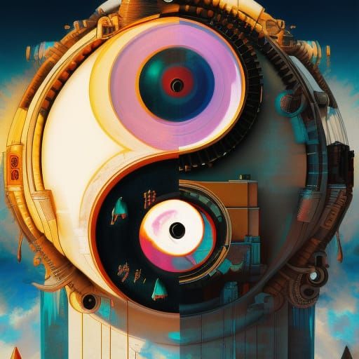 Cyberpunk Yin Yang: Hot and Cold Opposites