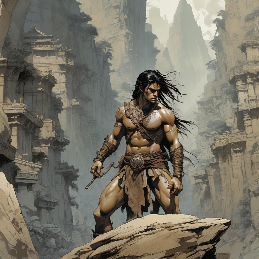 16k, low angle, canted 2/3 angle dynamic, captivating sketch of githyanki-punk, impressive view, deep kalashtar backgrou...