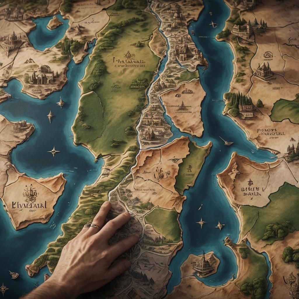 Detailed Matte Painting of Man with Israel Tattoo