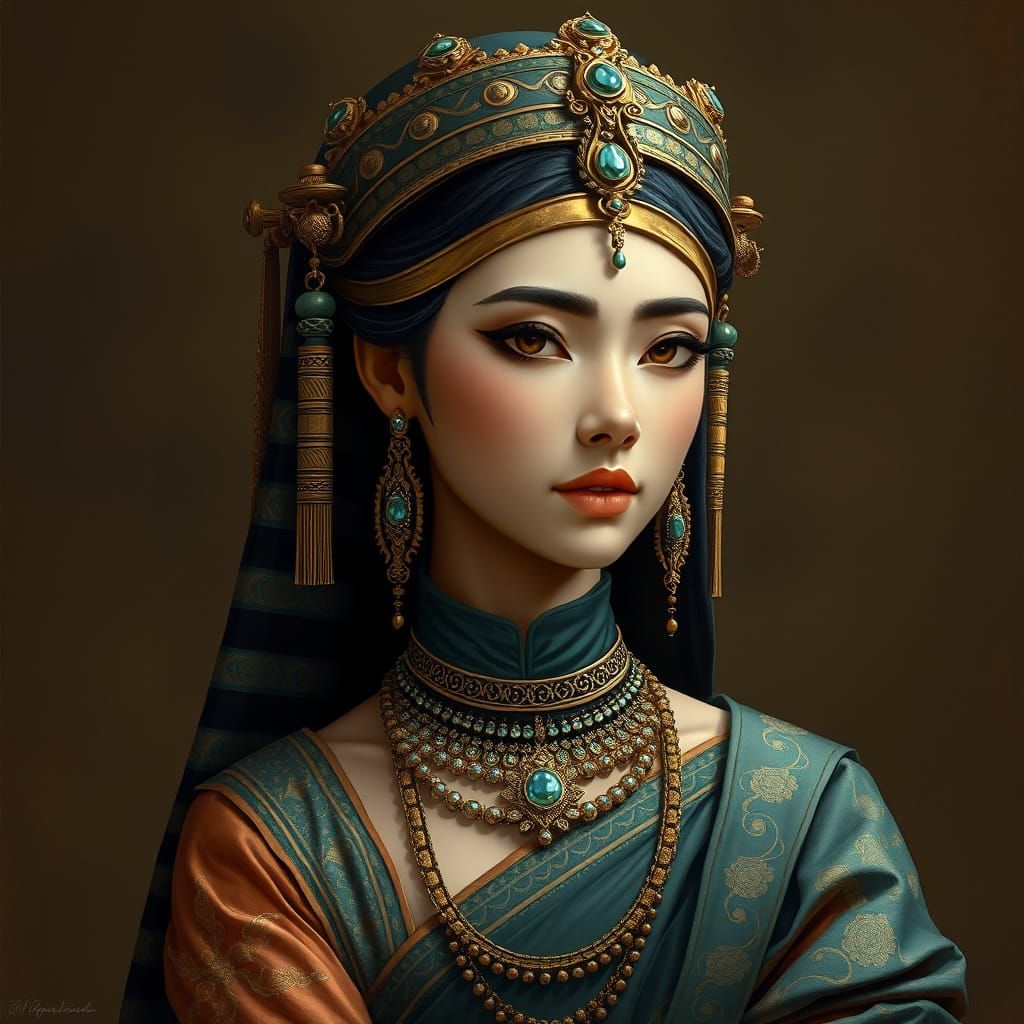 Egyptian and Ming Dynasty Princess Portrait