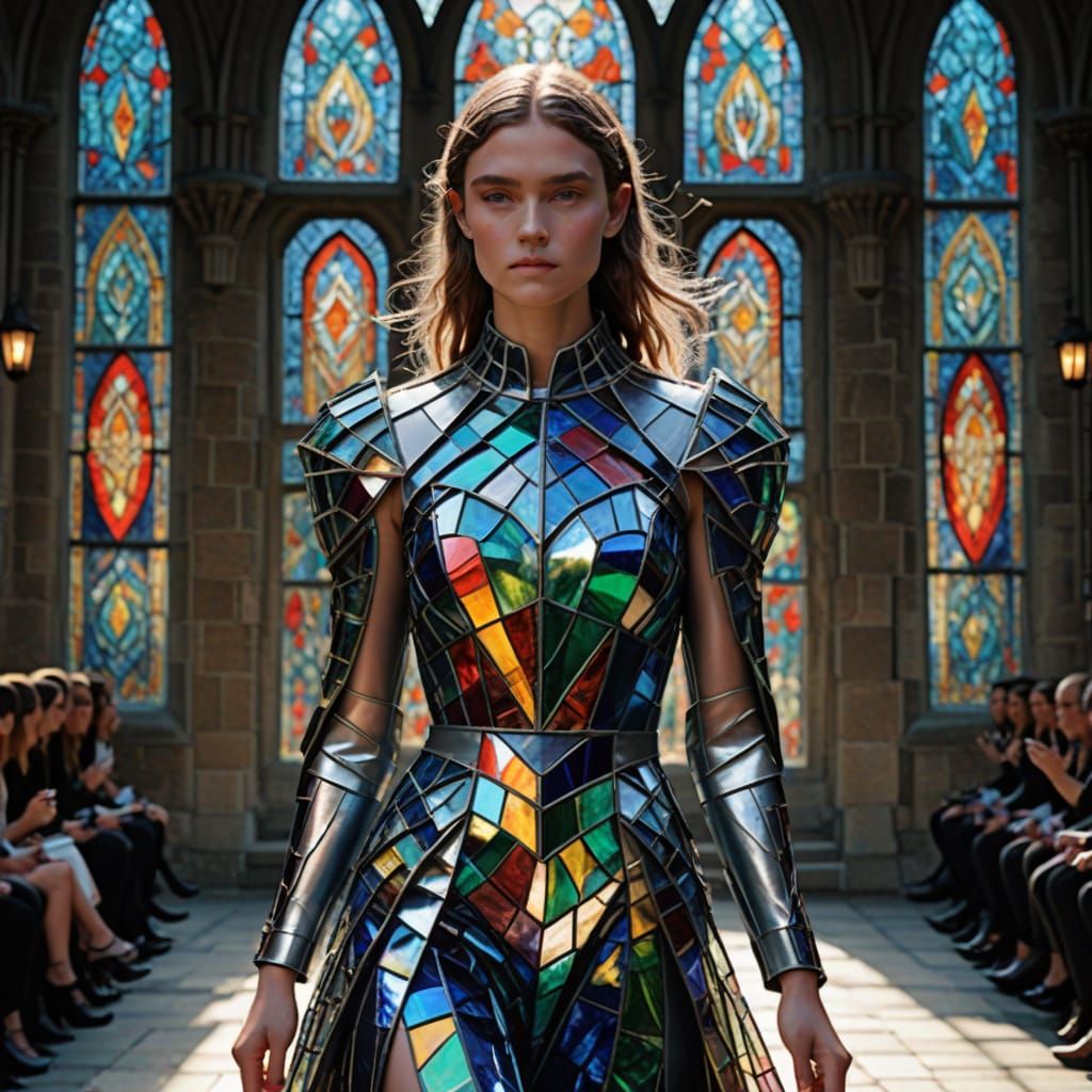 Glass Dress Fashion: Crystal Elf Knight Gown