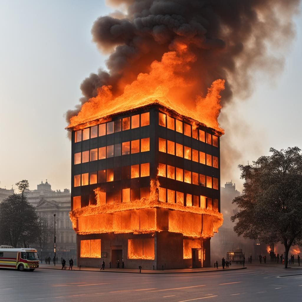 Building on Fire: Square Structure Ablaze