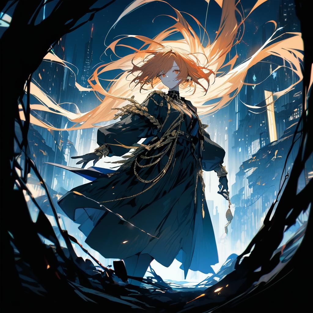 Night City Portrait with Duality Mask