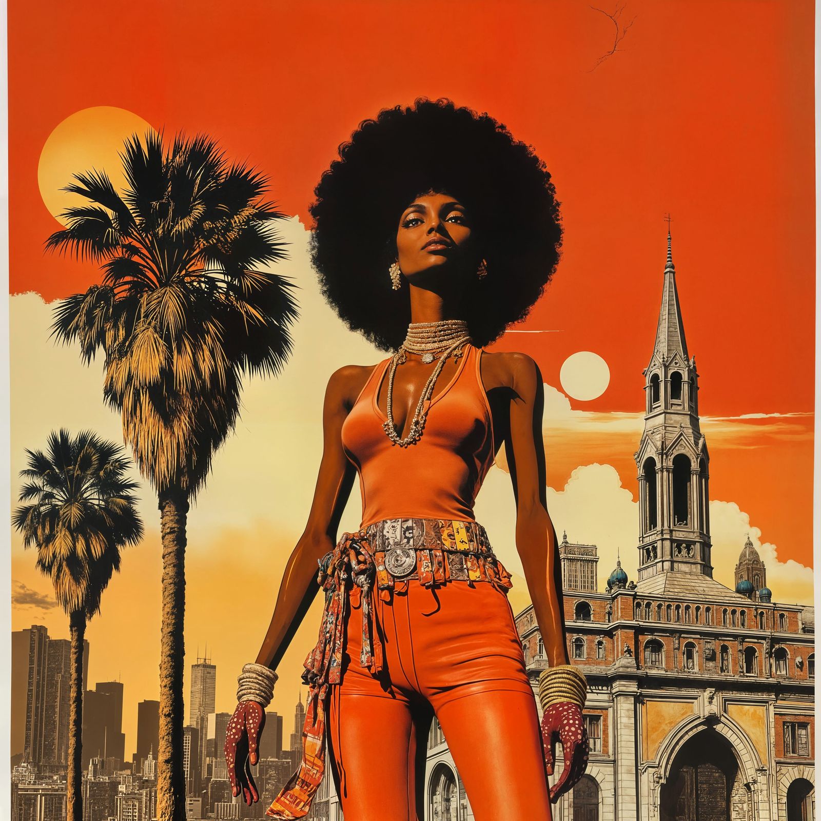 70s Blaxploitation Art Piece Honoring Pam Grier