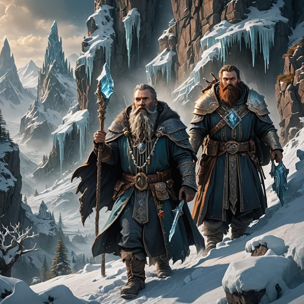 Icy Hill Climb: Cleric and Copper Dwarf