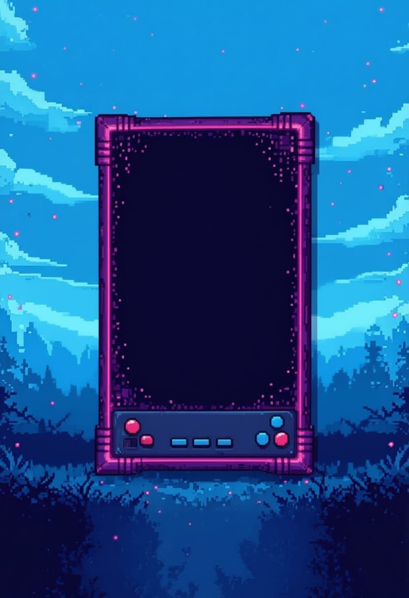 Retro RPG Item Menu Background in 16-Bit SNES Pixel Art Styl...