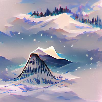 Snow-Capped Mountains Under Cloudy Sky