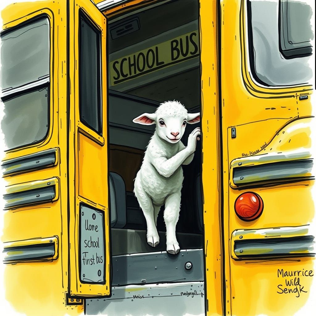 Nervous Lamb: First Day of School