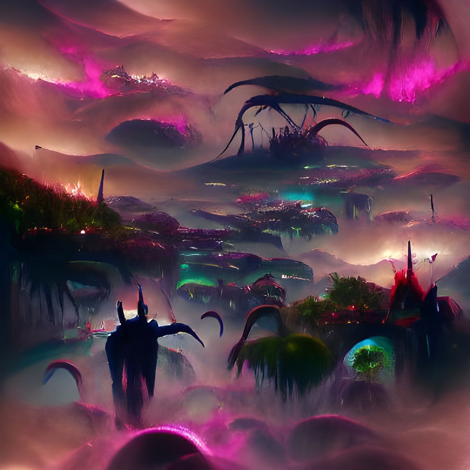 Sinister Paradise Planet Art by Greg Rutkowski