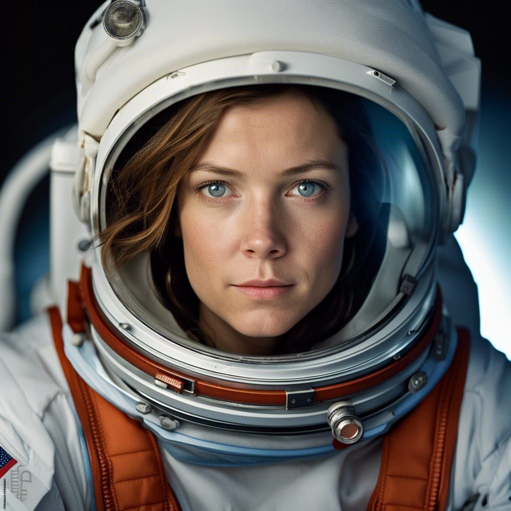 Astronaut Girl Portrait in Professional Photography Style
