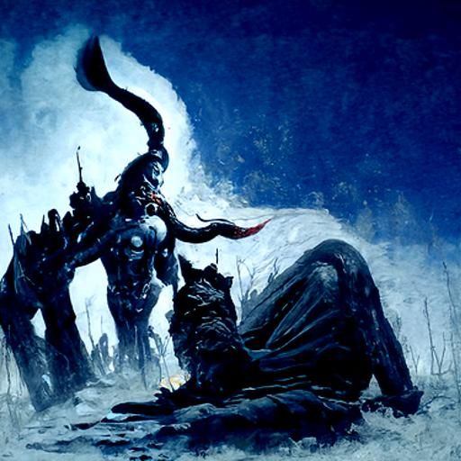 Shiva in Dark Engraving Style