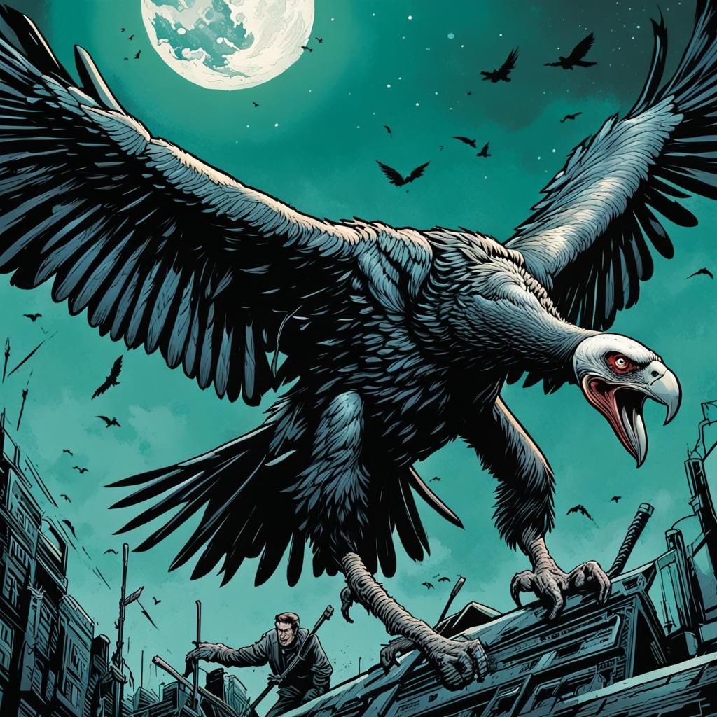 Vulture/human hybrid creature