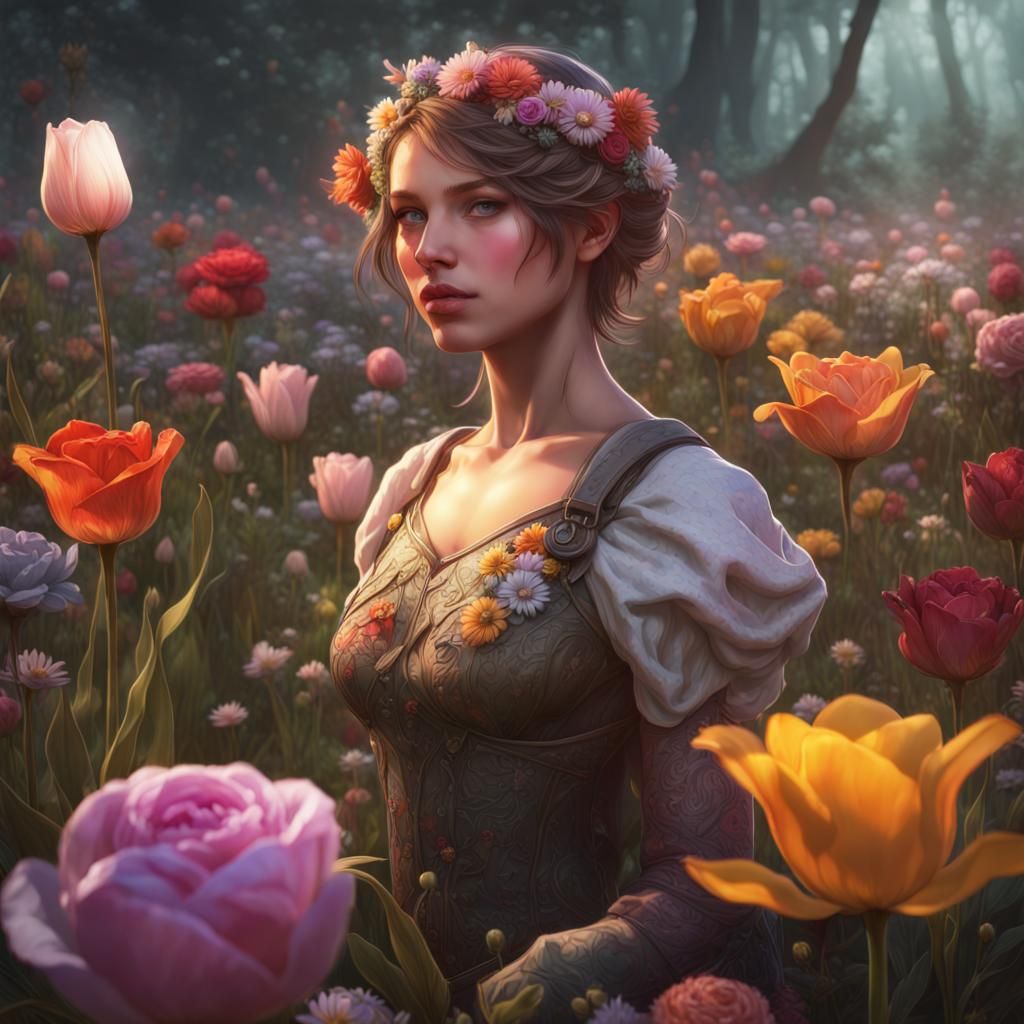 Colorful Bog Garden Portrait in Unreal Engine 5