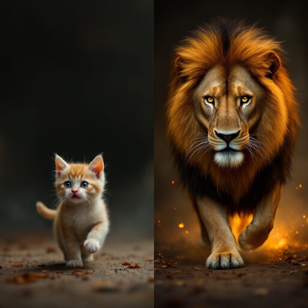 Frozen Feline Desperation vs Fleeing Canine Dread in Regal L...