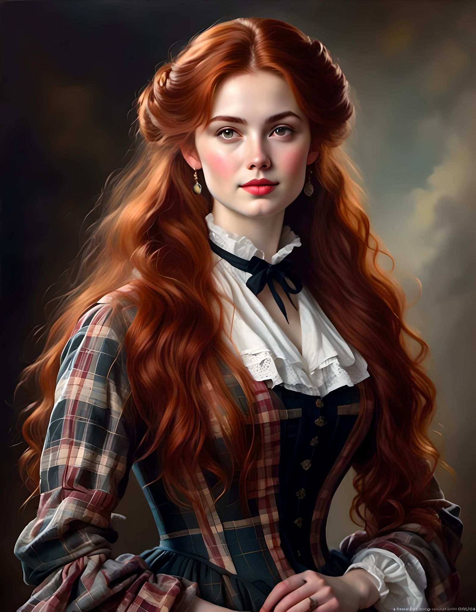Victorian Woman Portrait in Mystical Fantasy Style