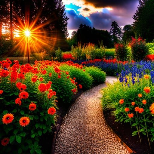 Hyperrealistic Secret Flower Garden in High Definition