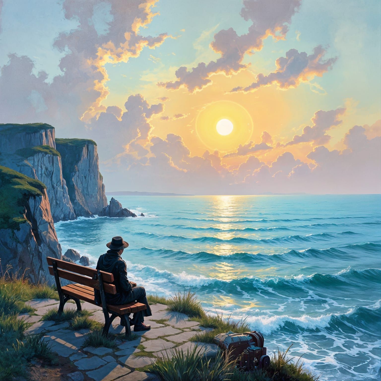 Vast Ocean Abyss with Analogous Colors