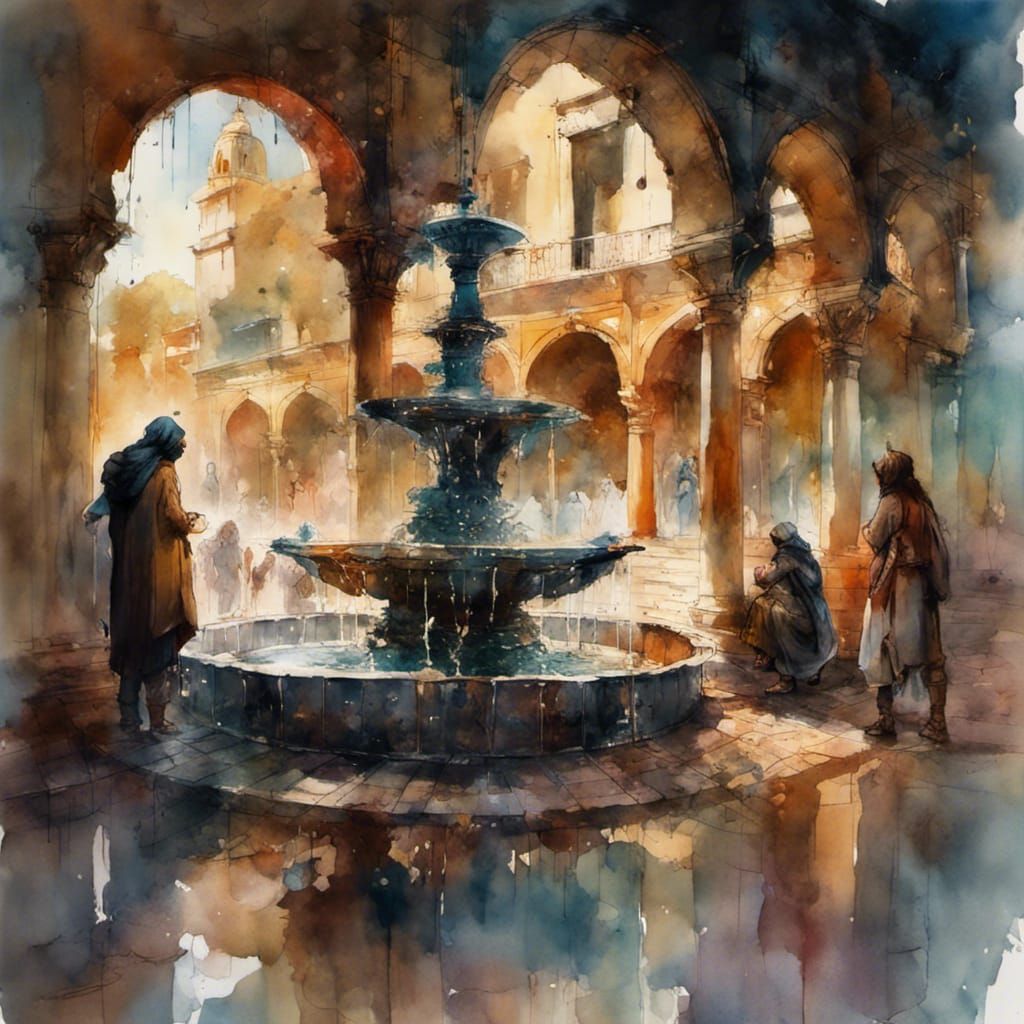 Caravanserai inner courtyard