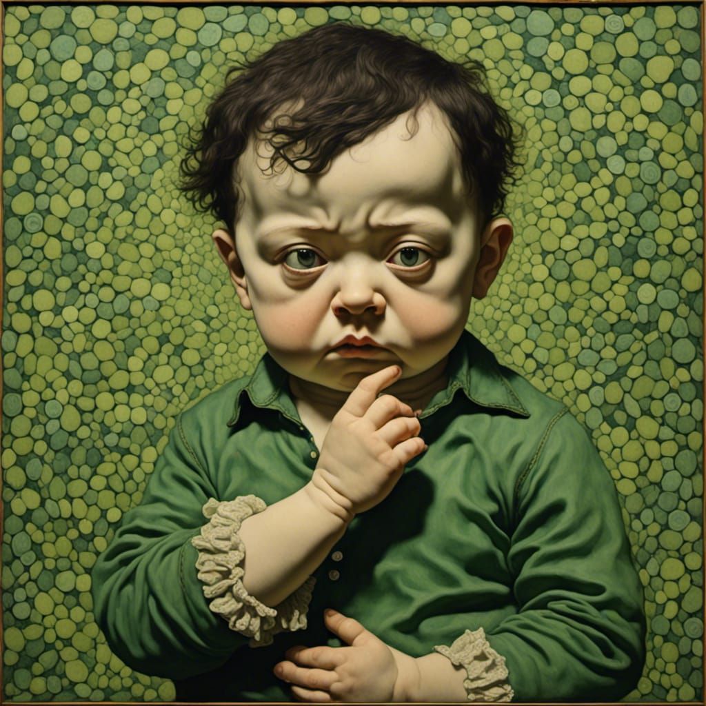 Baby Portrait with Psychedelic Diorama Effect